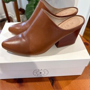 ABLE Women's Brown Leather Mules
